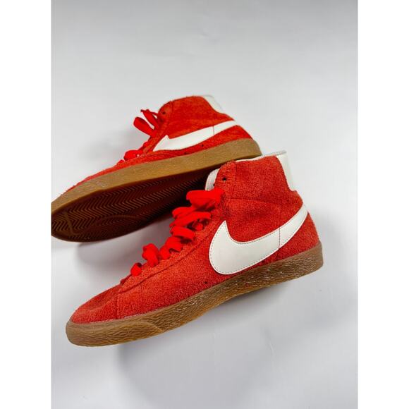 Nike Blazer Mid Suede Vintage Max Orange Ivory Size 8 Retro 429988-800 Gum Sole - Picture 1 of 6